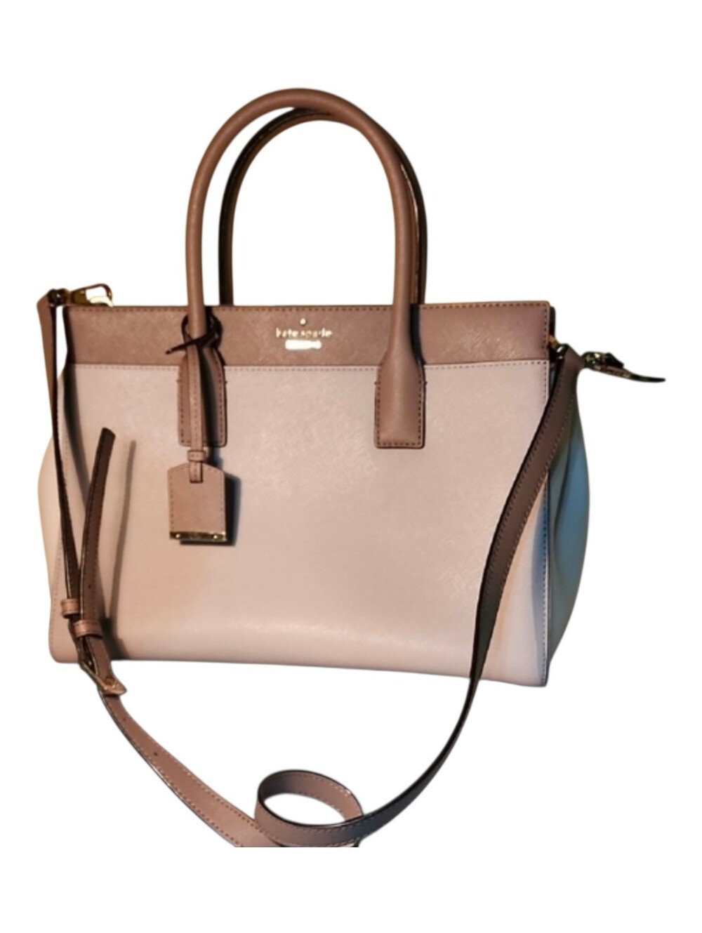 Kate Spade Candace Two-Toned Neutral Structured Satchel Large NWOT Daily Purse - Picture 8 of 14